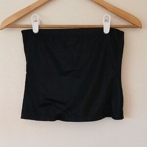 Spanx Black Tube Top Bandeau Side Boning Stretchy Shapewear